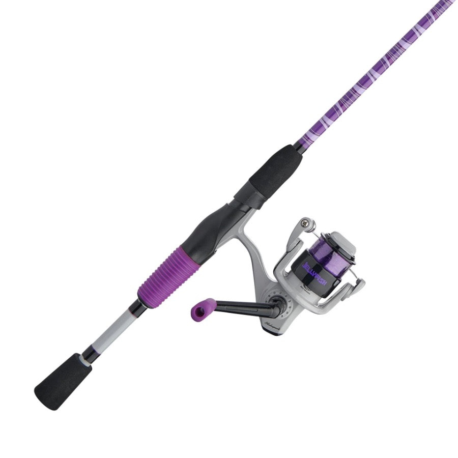 agility spinning reel and fishing rod combo Jellyfish Spinning Combo Purple