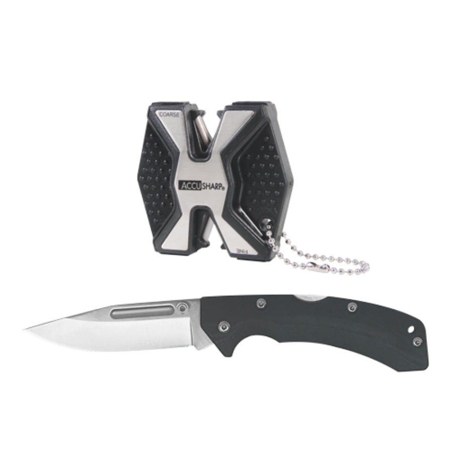 Diamond Pro Step Unit ACCUSHARP DIAMOND PRO 2-STEP KNIFE SHARPENER & LOCKBACK KNIFE COMBO ...