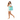 ALOHA PUAKENIKENI BUDS DAY TRIPPER TOTE BLUE LAGOON ON SANDSTONE