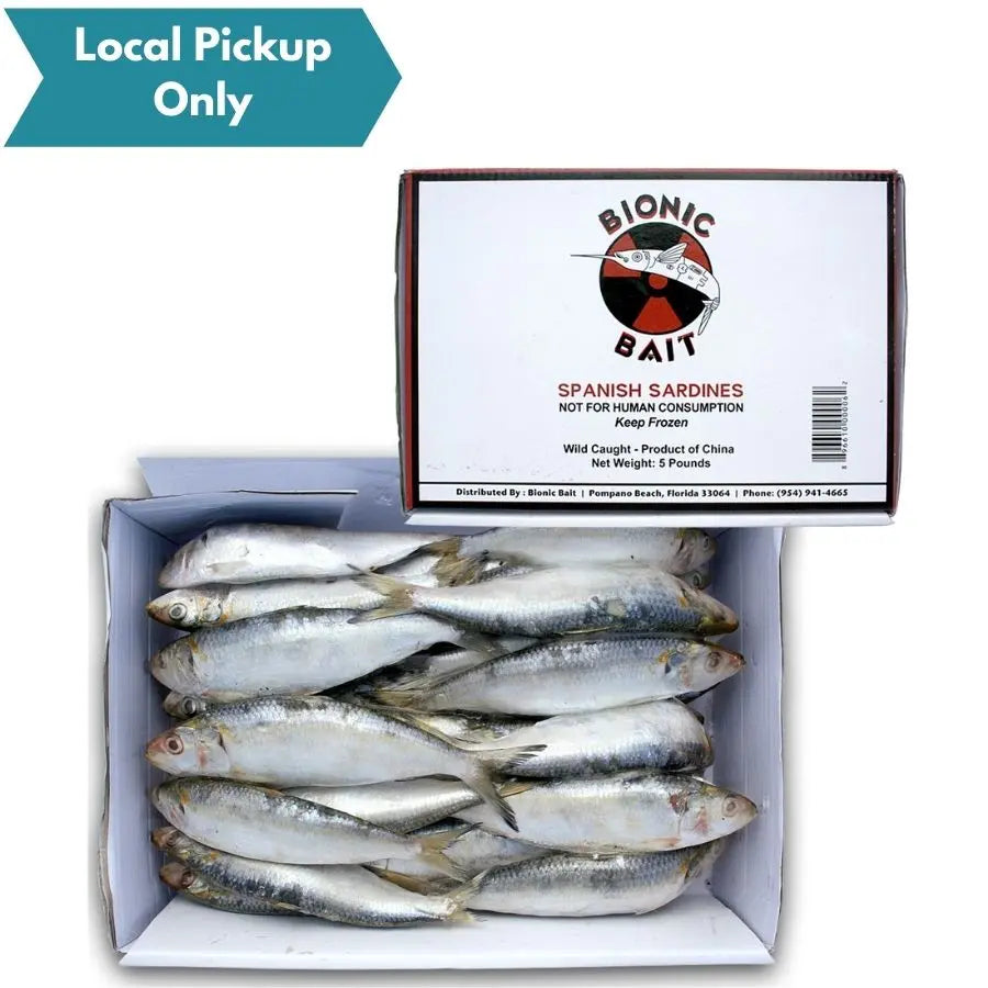 50 pound box frozen bait fish BIONIC SPANISH SARDINES 5LB QuickShip Air Swimmers Remote Control Color:Predator Red fill it with extra