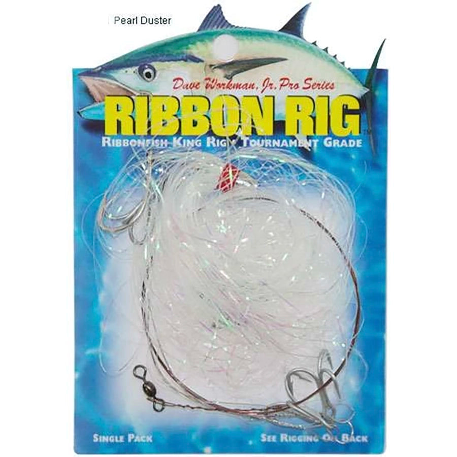 Boone 00614 Ribbon Rig, 3 #4 Trebles, 30ml, Silver Jighead