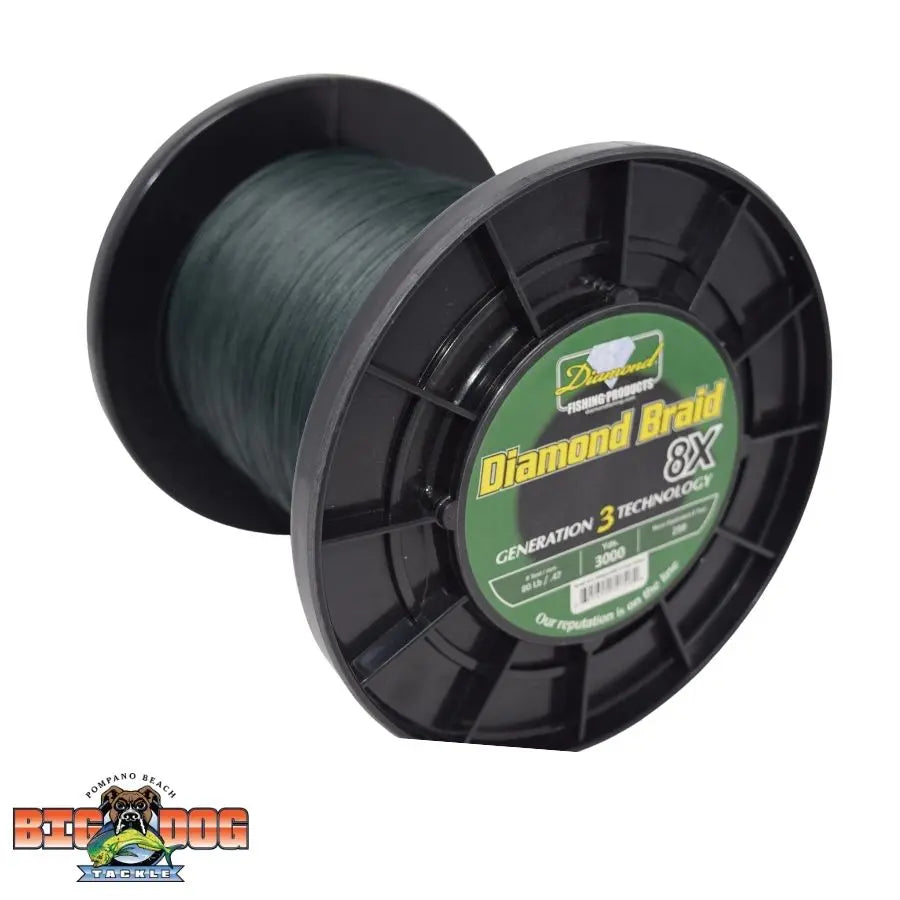 Solid Braid Core Types DIAMOND GEN 3 8X SOLID CORE BRAID 3000 YARDS | Big Dog Tackle