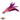 FLYING FISH RIGGED LURE FEATHER-PINK / WHITE-SMALL-