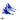 GYPSY FEATHERS-BLUE/ WHITE-