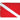 MARINE SPORTS DIVE FLAG W/ STIFFENER 20" X 24"-