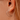 PURAVIDA CRESCENT HOOP SILVER EARRINGS