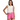 ROXY GIRL'S UNA MATTINA BEACH SHORTS-SHOCKING PINK