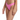 ROXY HAWAIIAN HEAT CHEEKY BIKINI BOTTOMS-SHOCKING PINK