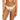 ROXY PRINTED BEACH CLASSICS CHEEKY BIKINI BOTTOMS-BRIGHT WHITE SUBTLY SALTY FLAT-XS-