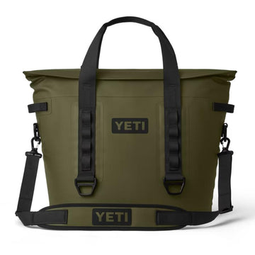 yeti beach bag cooler Hopper M30 Tote Soft Cooler | Olive/Black